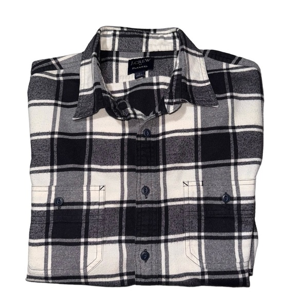 J. Crew (EUC) Men’s 100% Cotton Flannel Button Up Shirt, Size Large - Picture 4 of 10